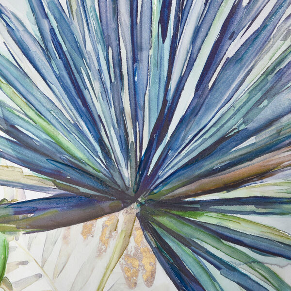 Garden Palm Acrylic Blue Wall Art, image 4