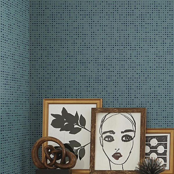 Modern Art Blue Dotted Spark Wallpaper, image 5
