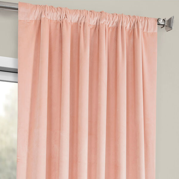 Pink Blossom Heritage Plush Velvet Curtain Single Panel, image 3
