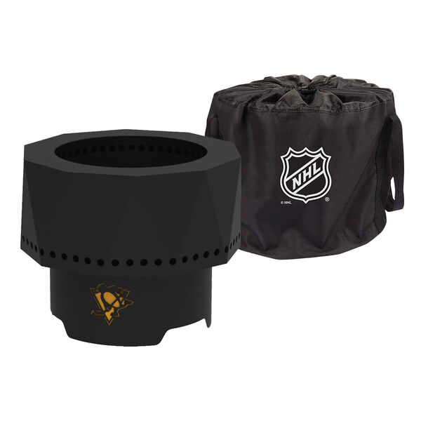 NHL Pittsburgh Penguins Ridge Portable Steel Smokeless Fire Pit with Carrying Bag, image 3