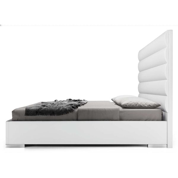 Bristol White Eco Leather King Bed, image 3