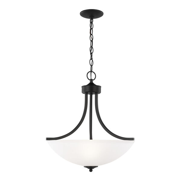 Geary Midnight Black Three-Light Pendant without Bulbs, image 1