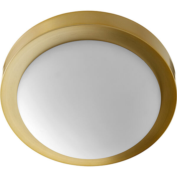 Trio Aged Brass 11-Inch Two-Light Flush Mount, image 1