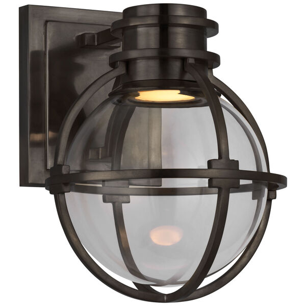 Gracie Single Sconce in Bronze with Clear Glass by Chapman  and  Myers, image 1