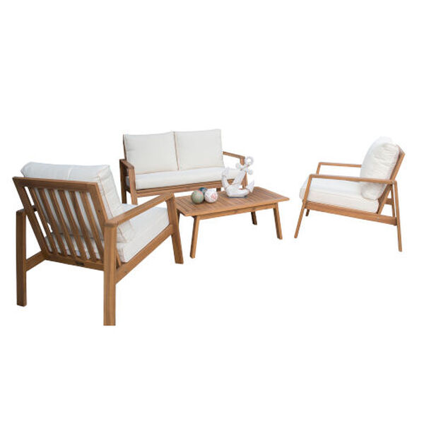 Belize Air Blue Four-Piece Outdoor Seating Set, image 1