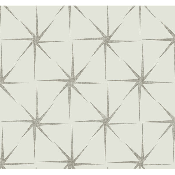 Grandmillennial Silver Evening Star Pre Pasted Wallpaper - SAMPLE SWATCH ONLY, image 2