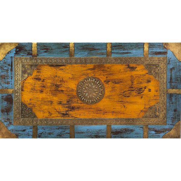 Nador Painted Brass Inlay Storage Trunk, image 10