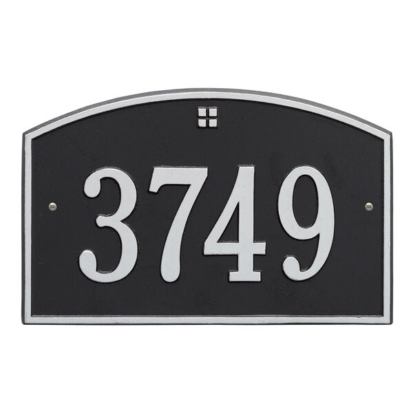 Personalized Cape Charles Wall Address Plaque in Black and Silver, image 2