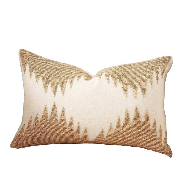 Gold and Beige Tristan Pillow, image 1