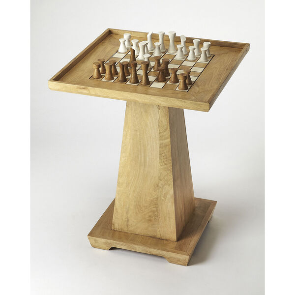 Butler Loft Levon Natural Mango Chess Game Table, image 2