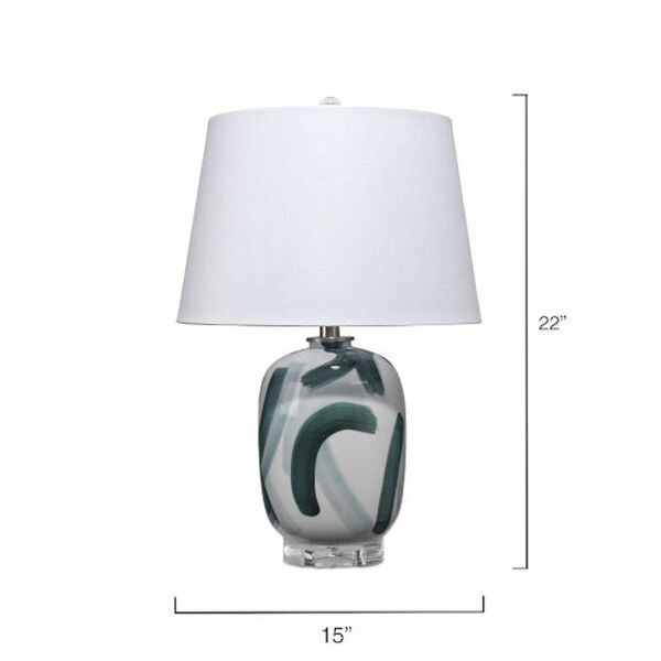 Graphic Teal One-Light Table Lamp, image 3