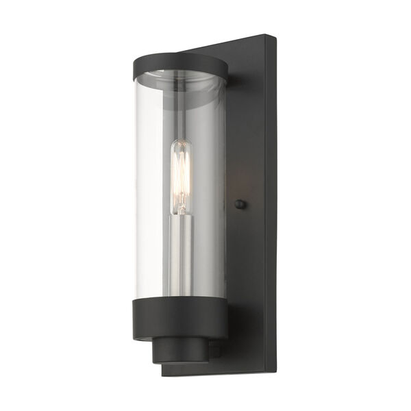 Hillcrest Textured Black One-Light Outdoor ADA Wall Sconce, image 4