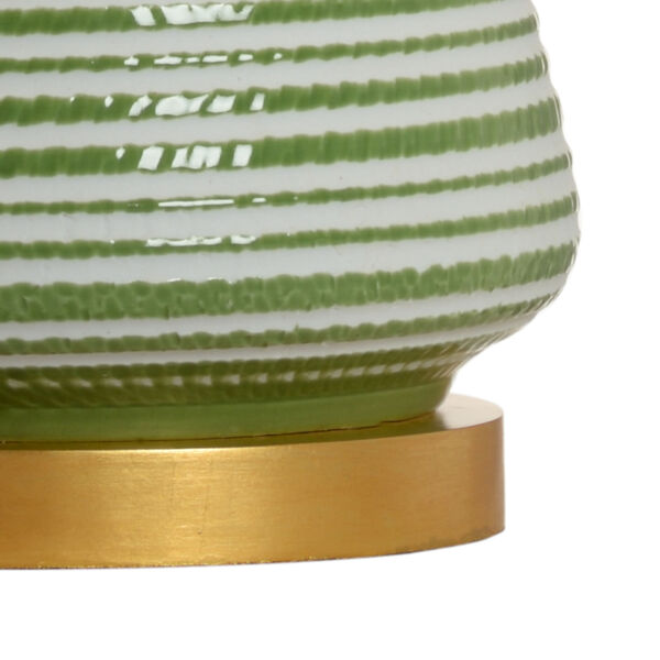 Beehive Green and White One-Light Table Lamp, image 2
