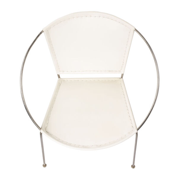 Milo White Leather Accent Chair, image 6