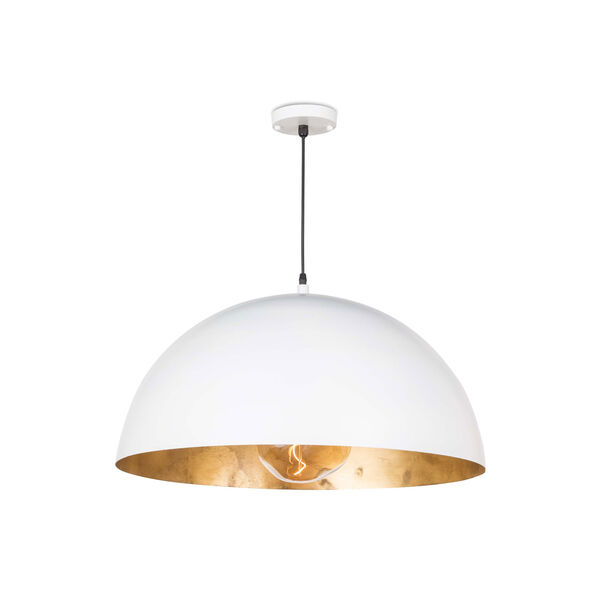 Classics Gold Leaf and White 23-Inch One-Light Pendant, image 1