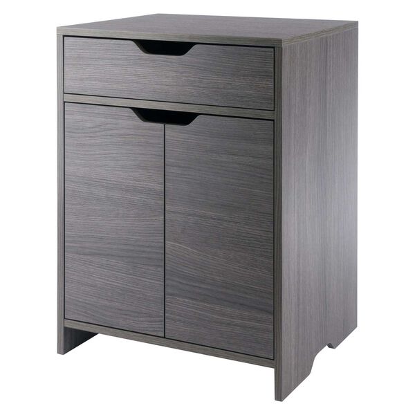 Nova Charcoal One-Drawer Storage Cabinet, image 1