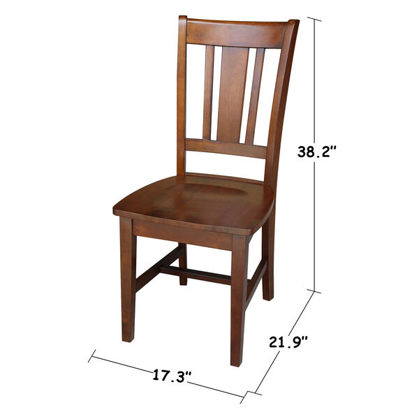 Espresso San Remo Splat Back Chair, Set of 2, image 5