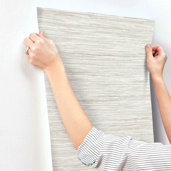 Waters Edge Beige Bahiagrass Pre Pasted Wallpaper - SAMPLE SWATCH ONLY, image 4