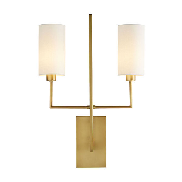 Ray Antique Brass Two-Light Wall Sconce, image 2