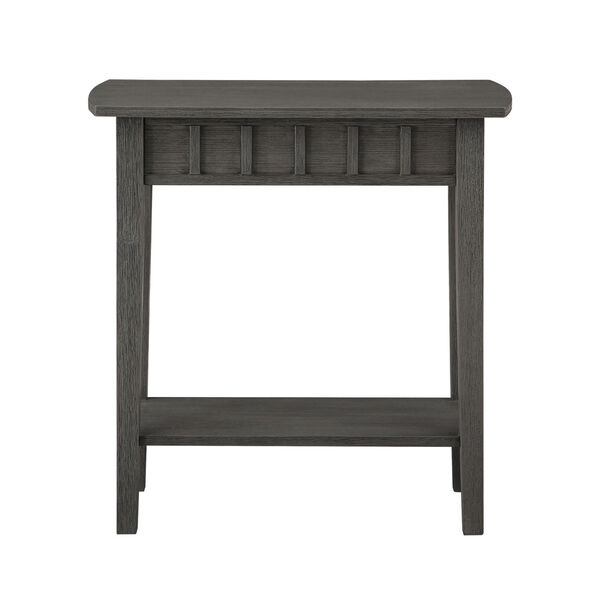Dennis Wirebrush Dark Gray End Table with Shelf, image 5