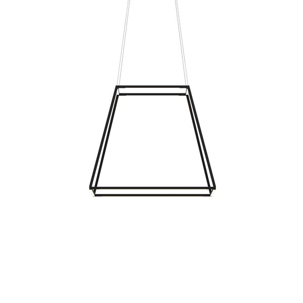 Z-Bar Matte Black Soft Warm 26-Inch LED Square Pendant, image 1