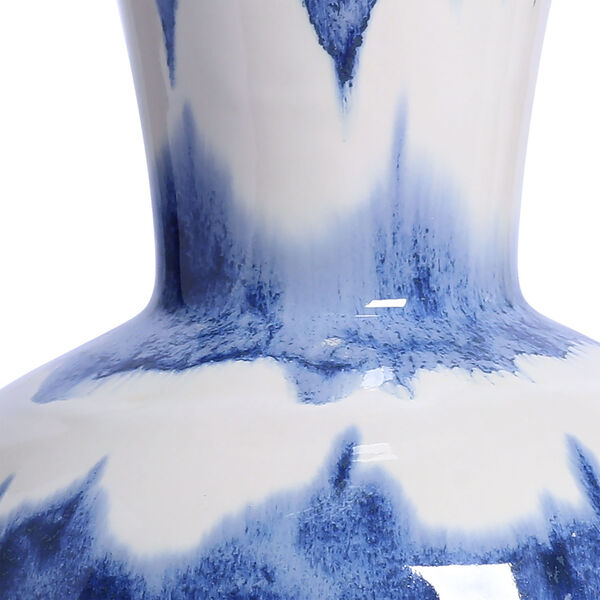 Andrea Ivory and Navy Blue Vase, image 3