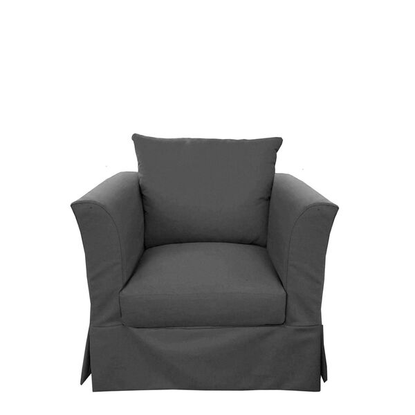 Sunset Beach Cast Charcoal Polyurethane Foam Living Room Chair, image 1
