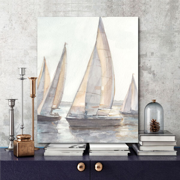 Plein Air Sailboats I Gallery Wrapped Canvas, image 1