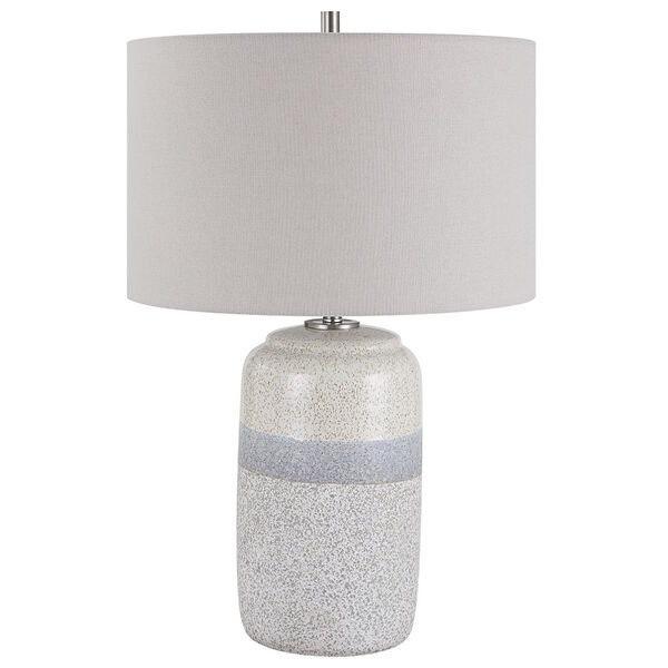 Pinpoint Gray and Brushed Nickel One-Light Specked Table Lamp, image 1