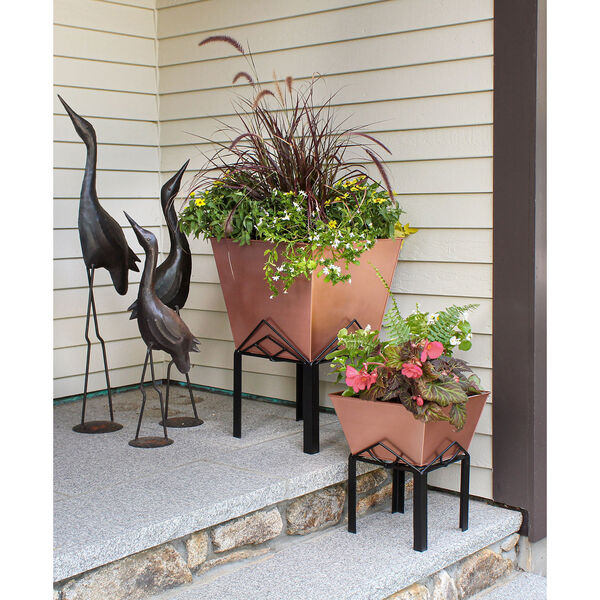 Marion II Copper Plated Planter with Flower Box, image 12