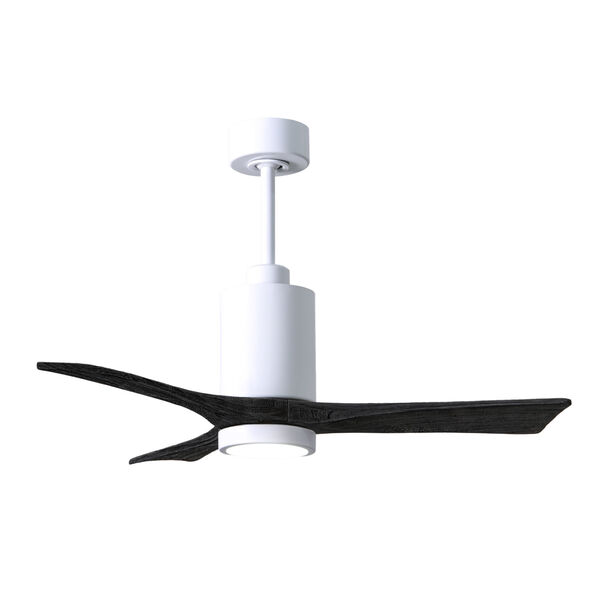 Patricia-3 Gloss White and Matte Black 42-Inch Ceiling Fan with LED Light Kit, image 1