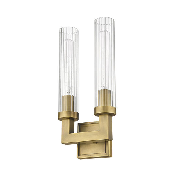 Beau Rubbed Brass Two-Light Wall Sconce, image 5