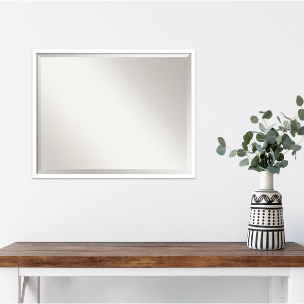 Svelte White 29W X 23H-Inch Decorative Wall Mirror, image 3