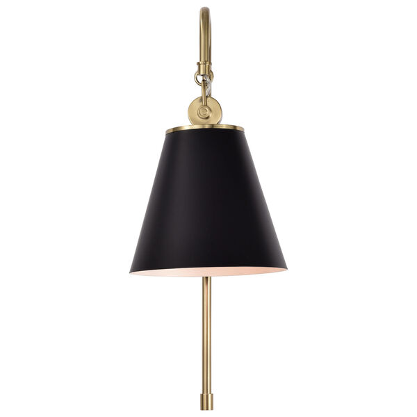 Dover Black and Vintage Brass One-Light Wall Sconce, image 3