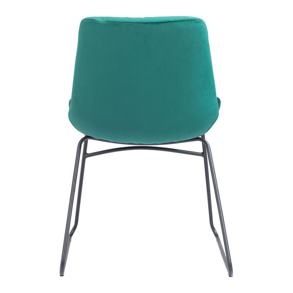 Tammy Green and Matte Black Dining Chair, image 4