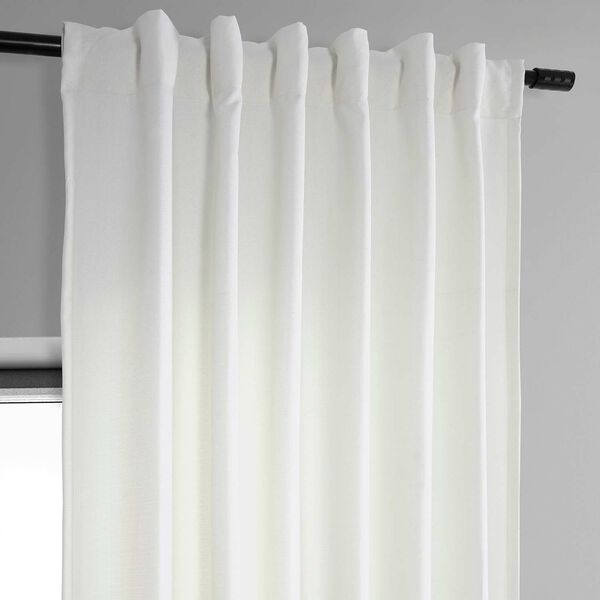 Bright White Dobby Linen 84-Inch Curtain Single Panel, image 6