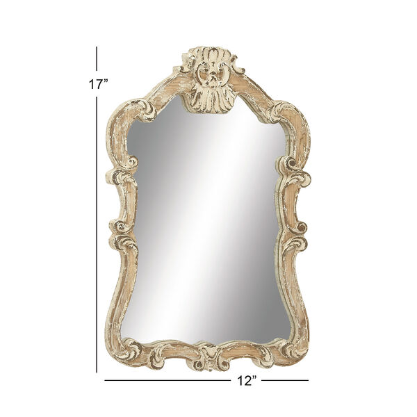 Cream Wood Wall Mirror, image 3