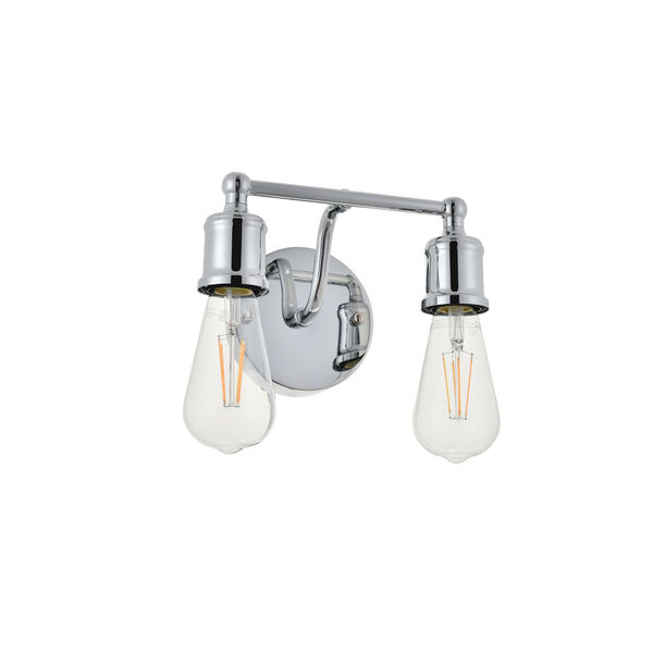 Serif Chrome Two-Light Wall Sconce, image 5