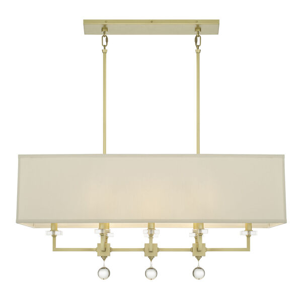Paxton Antique Gold Eight-Light Chandelier, image 2