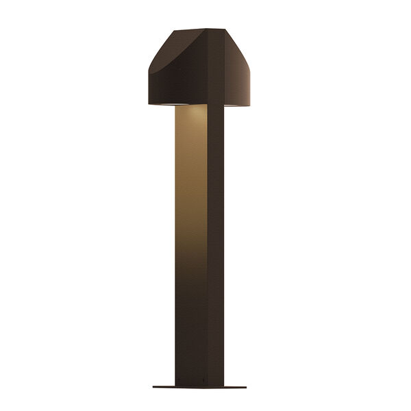Inside-Out Shear Textured Bronze 22-Inch LED Double Bollard, image 1