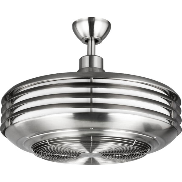Brushed Nickel LED One-Light Indoor/Outdoor Ceiling Fan, image 1