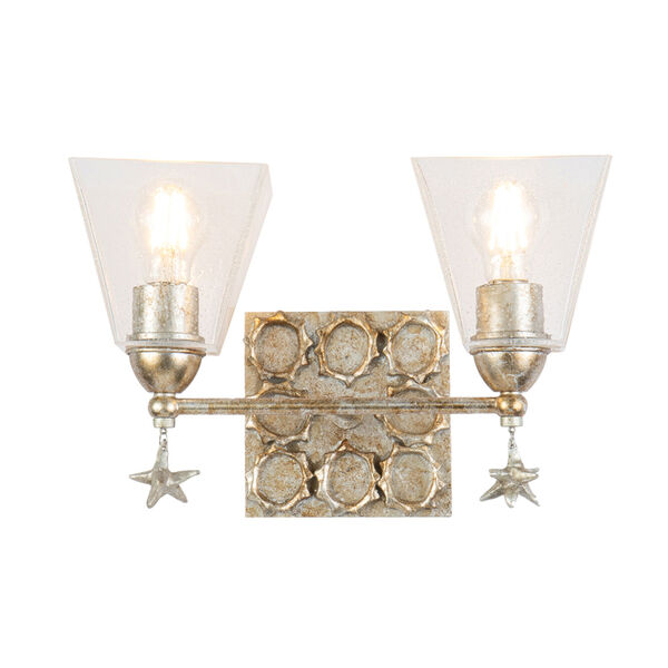 Star Silver Leaf with Antique Two-Light Bath Vanity, image 1