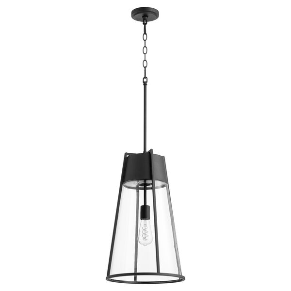Noir and Clear One-Light 13-Inch Pendant, image 1