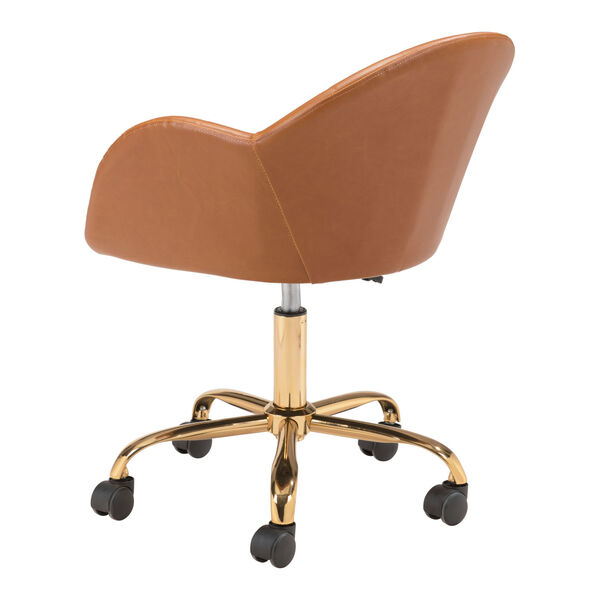 Sagart Tan and Gold Office Chair, image 6