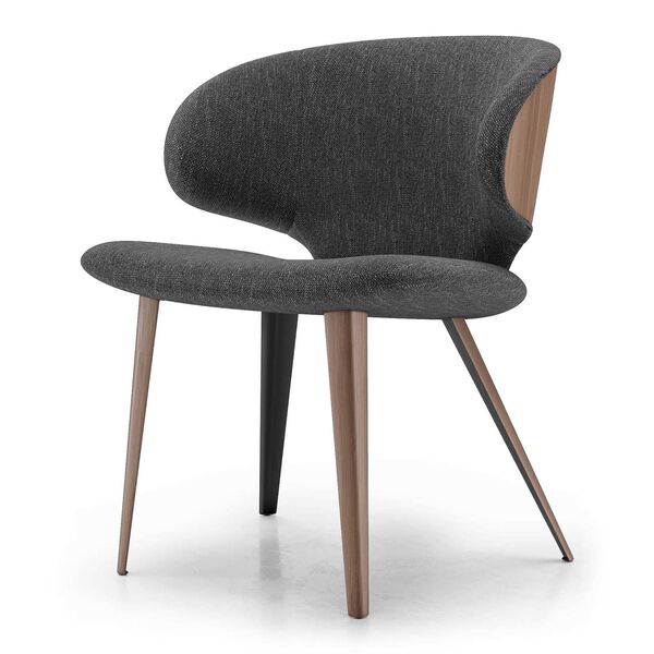 Newport Fabric and Walnut Dining Chair, image 2