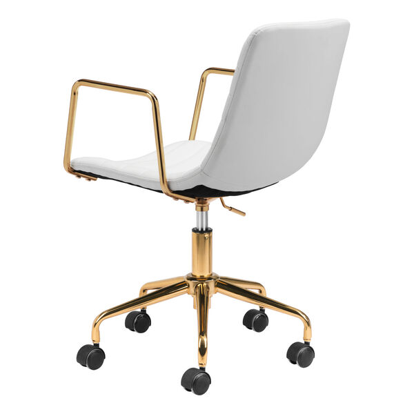 Eric White and Gold Office Chair, image 6