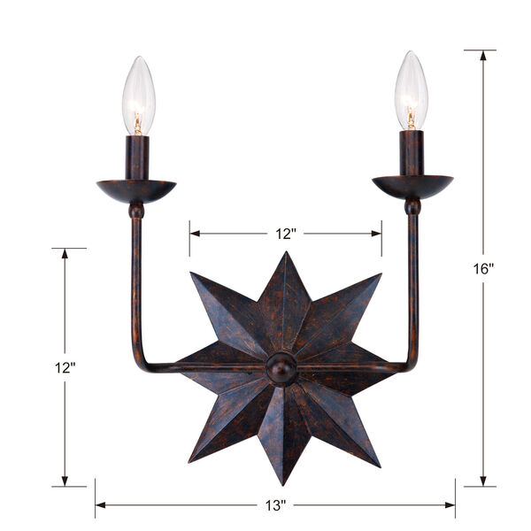 Astro English Bronze Two-Light Wall Sconce, image 4