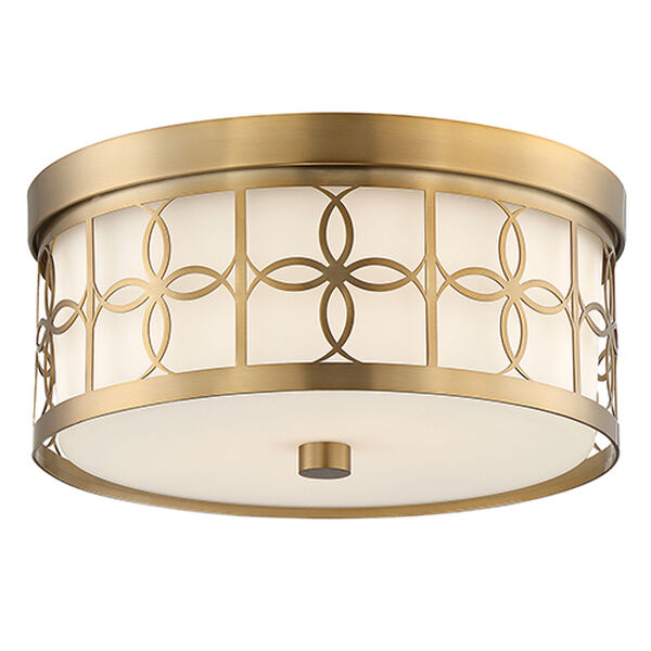 Alford Gold 13.5-Inch Two-Light Flush Mount, image 1