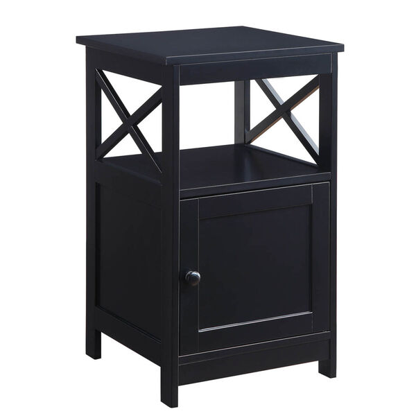 Oxford Black End Table with Cabinet, image 4