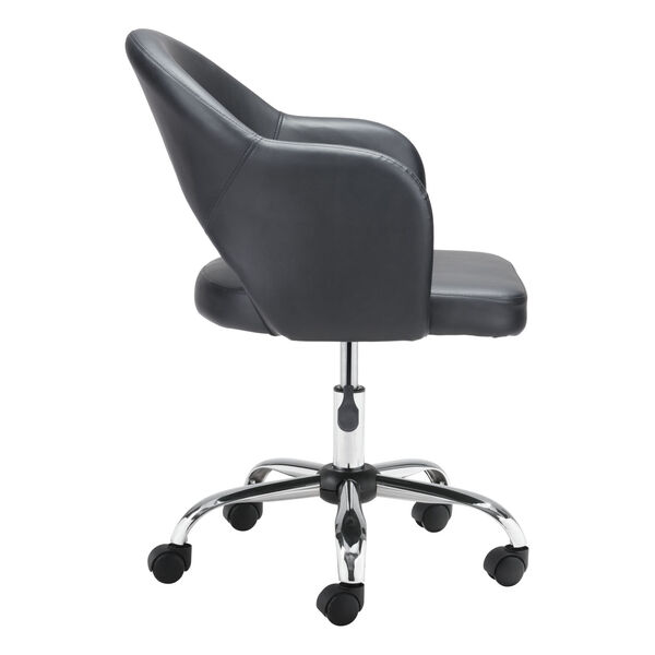 Planner Black and Silver Office Chair, image 3